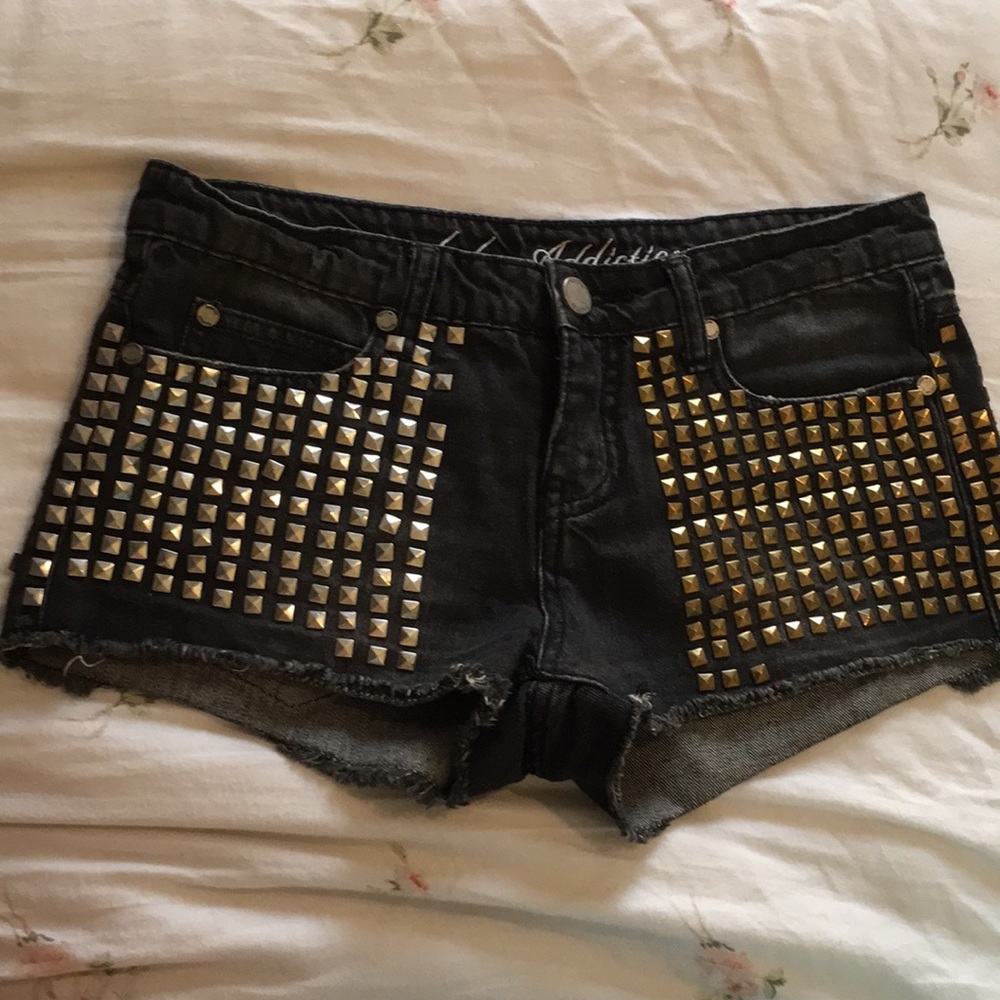 Studded Jean Shorts